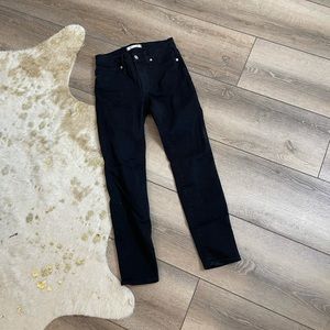 Madewell black 9” high rise skinny jeans